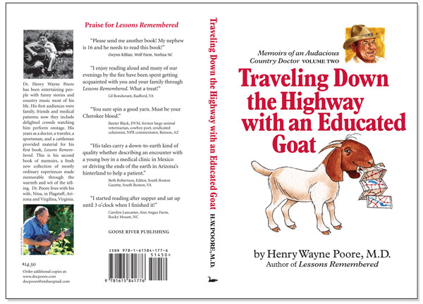 Traveling Down the Highway with an Educated Goat cover spread.  