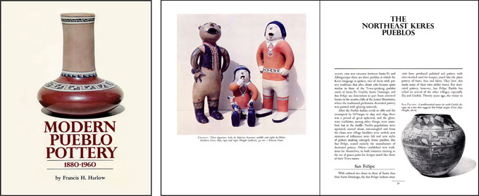 Modern Pueblo Pottery: 1880-1960 front cover and page spread
